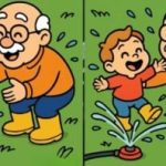 IQ-test: hitta 3 skillnader mellan bilden av farfar och barnbarn
