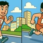 Superpussel: hitta 3 skillnader på bilden med löparen på 63